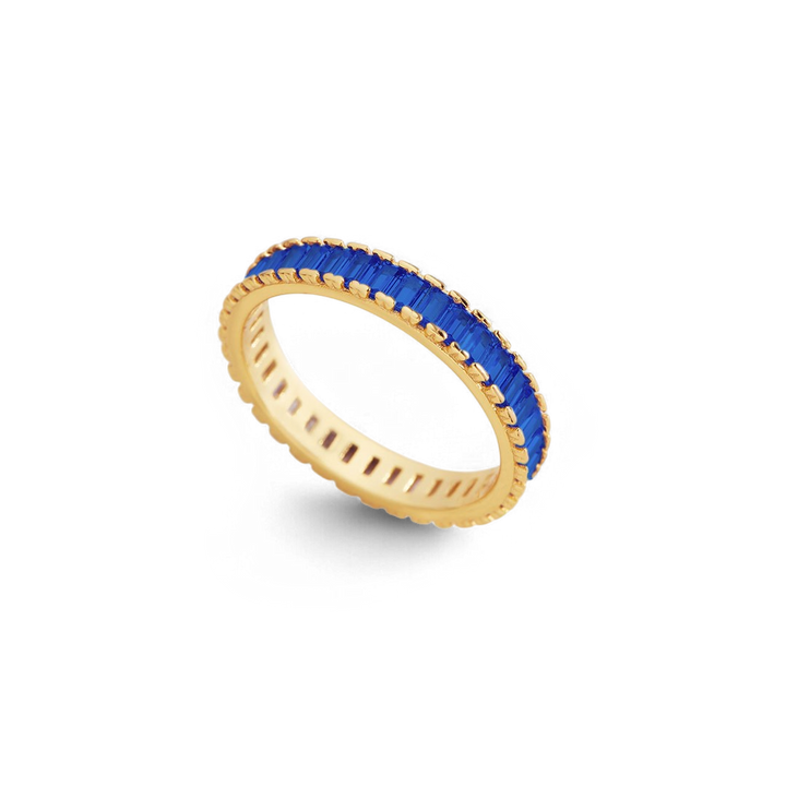 Baguette Birthstone Eternity Band