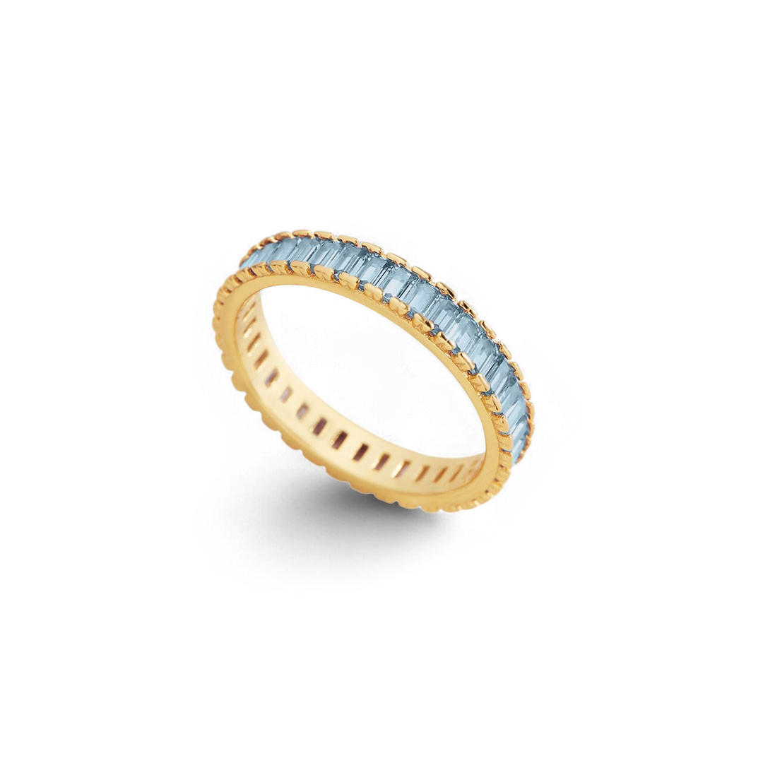 Baguette Birthstone Eternity Band