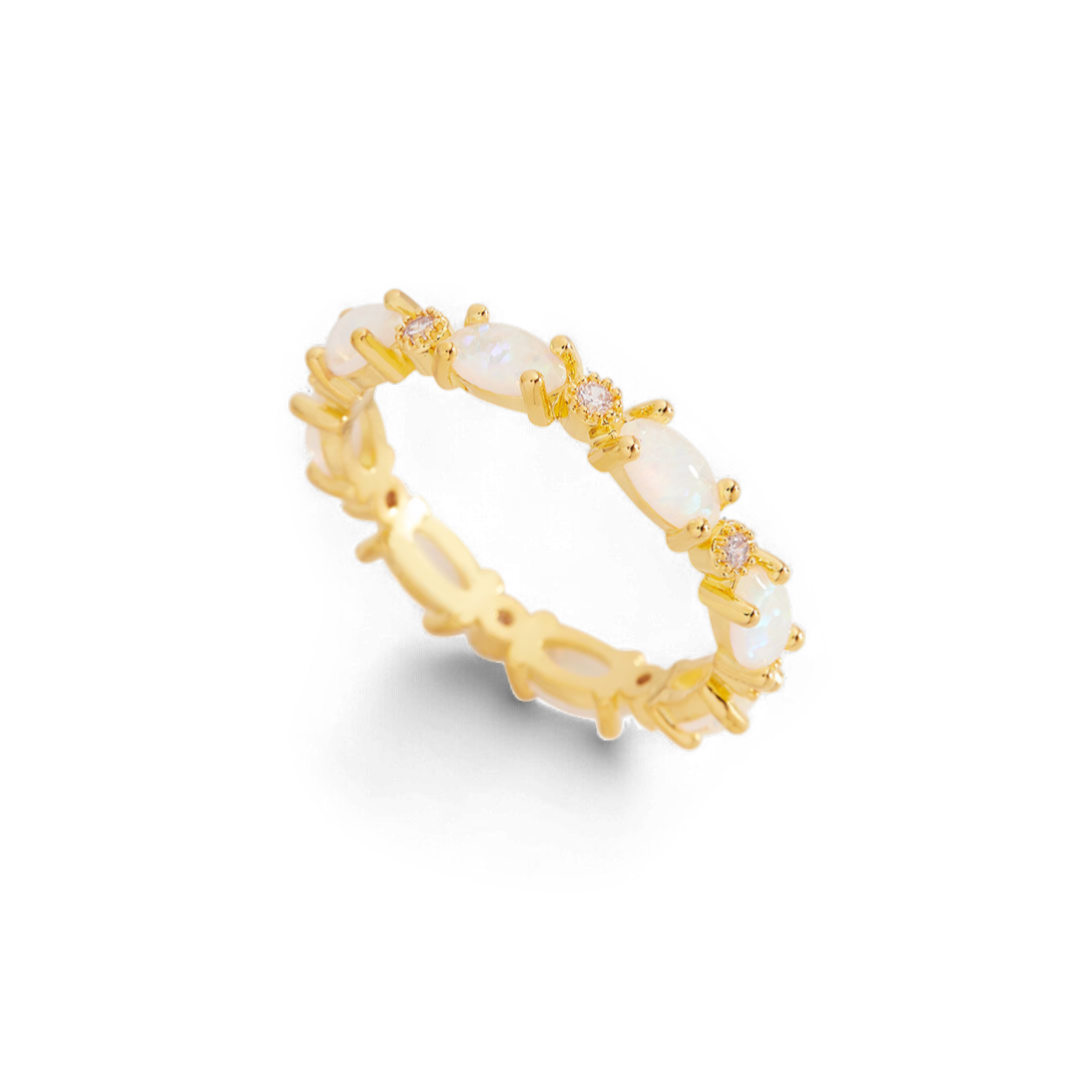 Eternity Fire Opal Ring