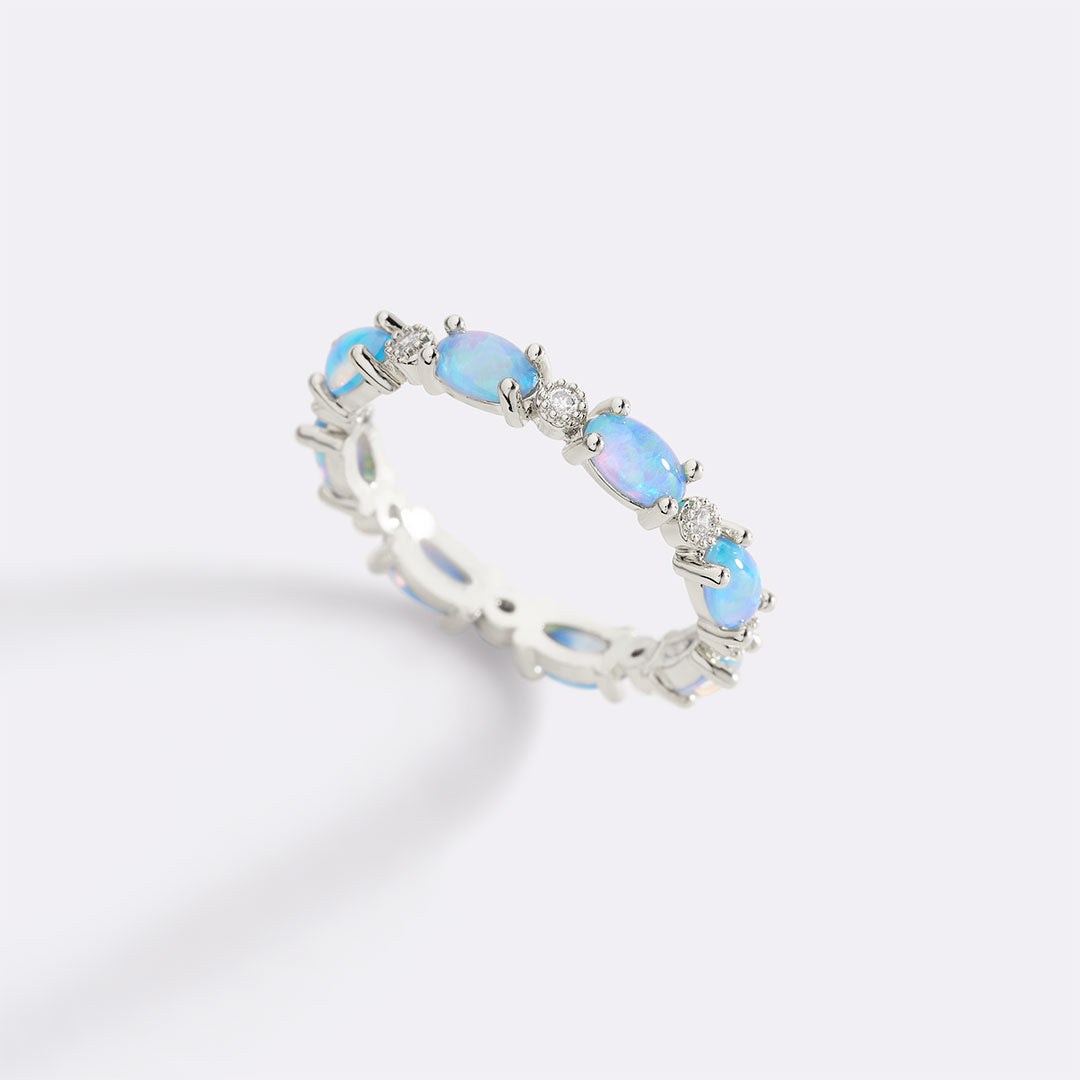Eternity Fire Opal Ring