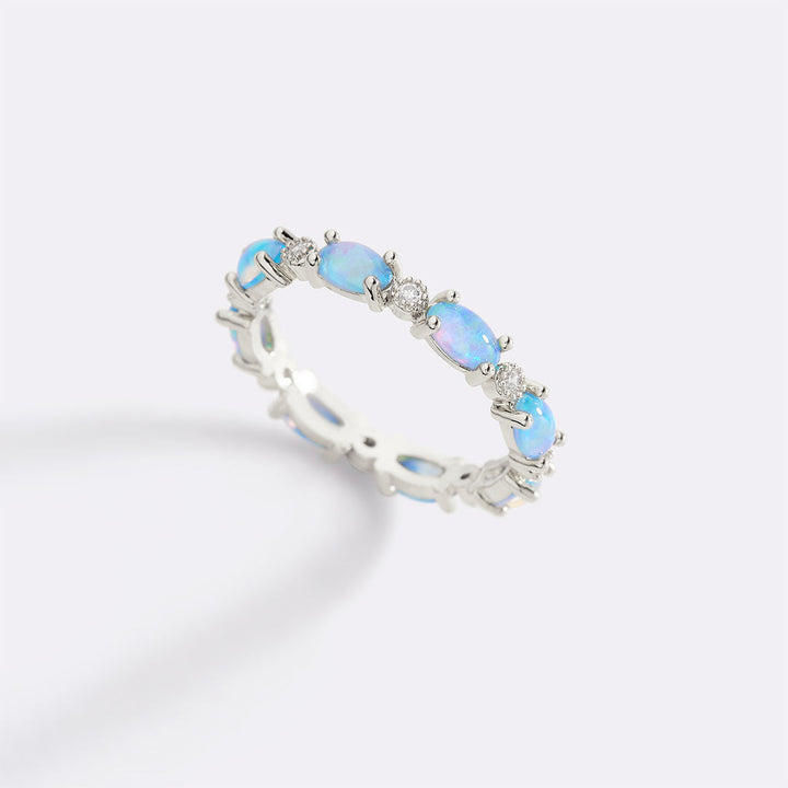 Eternity Fire Opal Ring