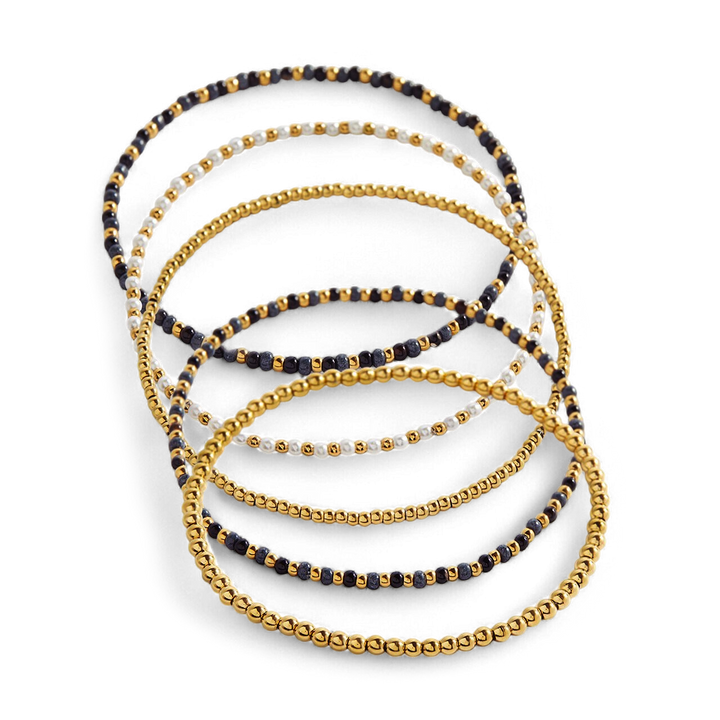 Weather the Storm Beaded Bracelet Stacking Set