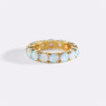 Blue Opal Eternity Ring