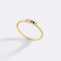 Personalized Dainty Birthstones Ring