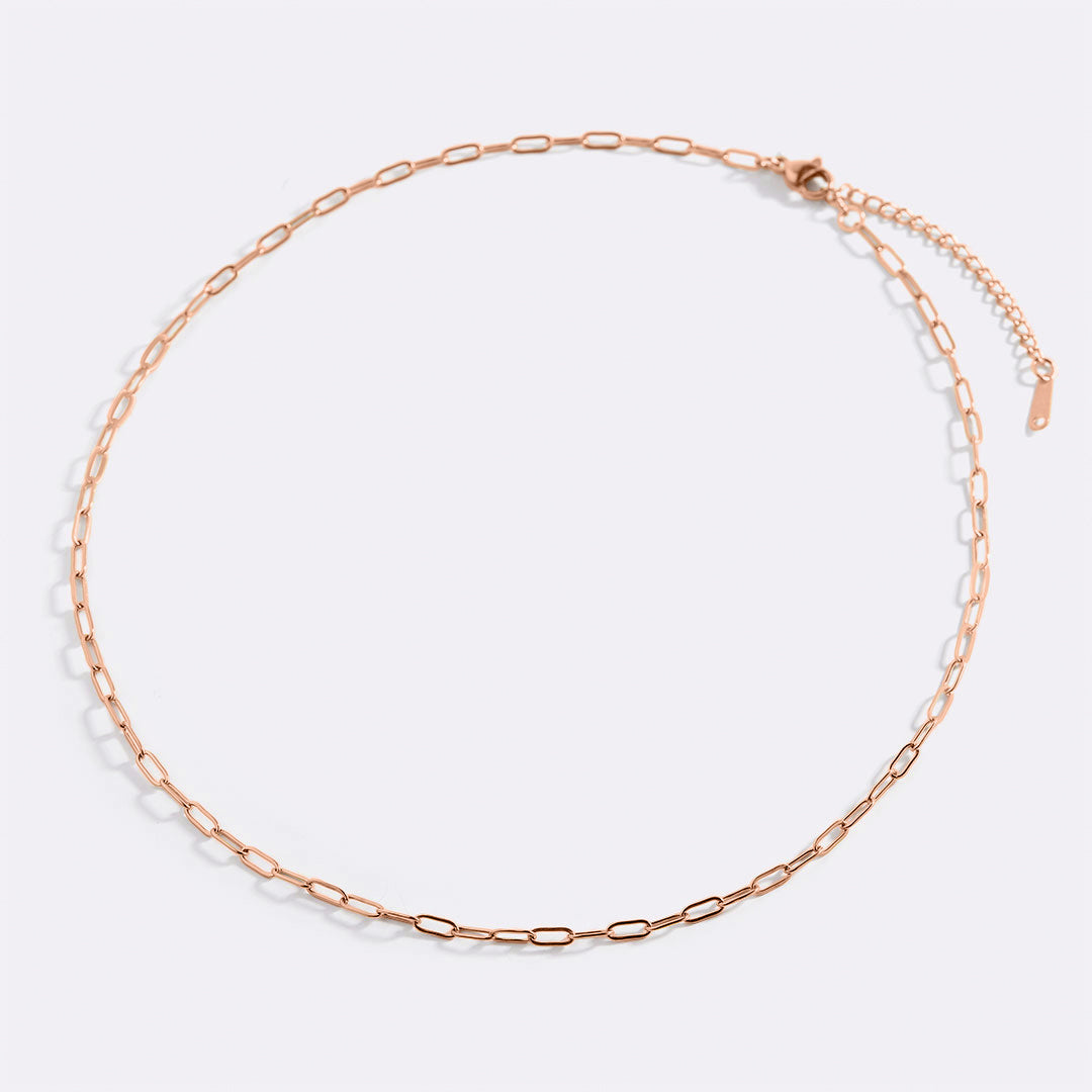 Thin Paperclip Necklace