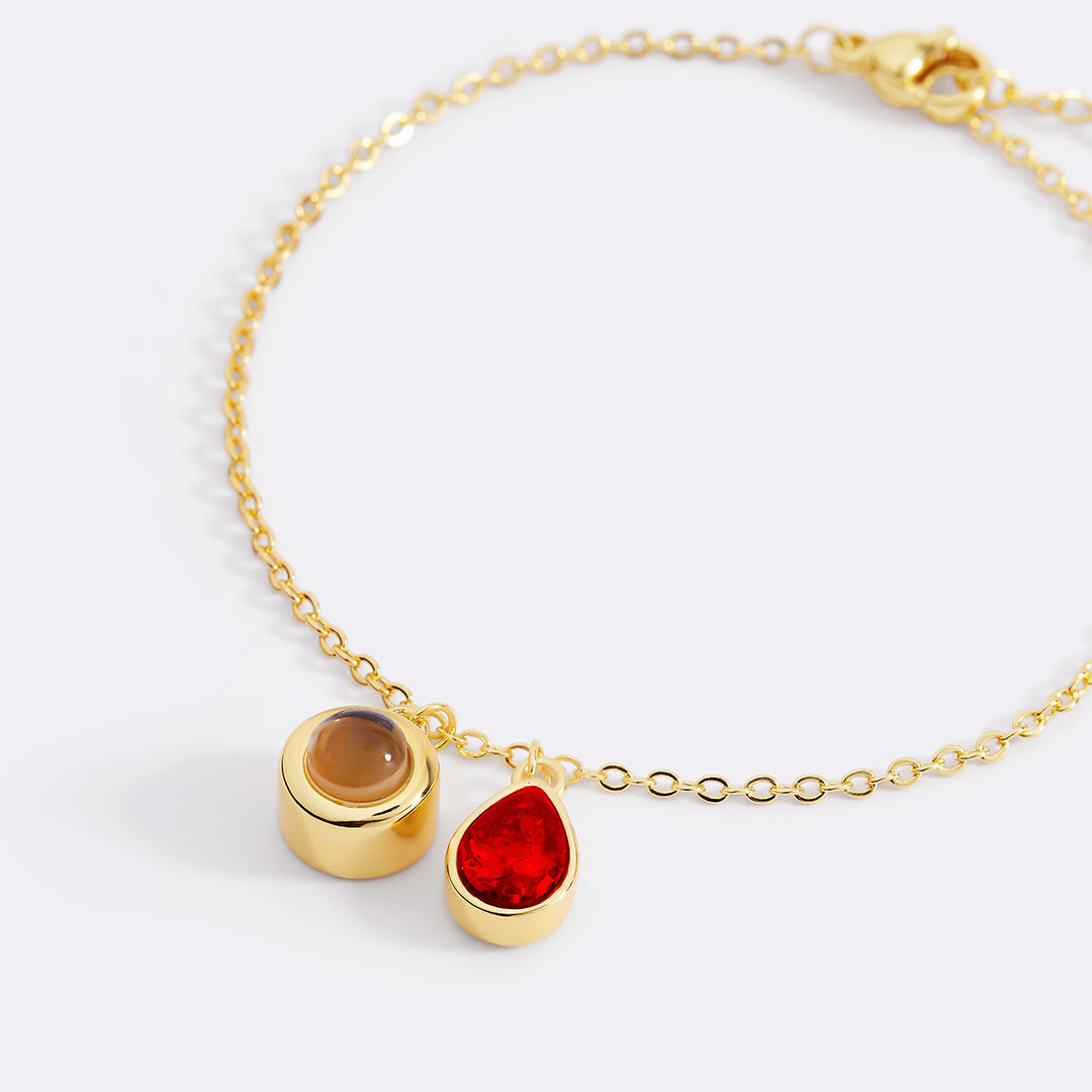 Birthstone Photo Bracelet