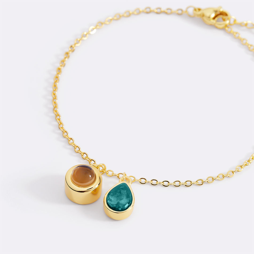 Birthstone Photo Bracelet