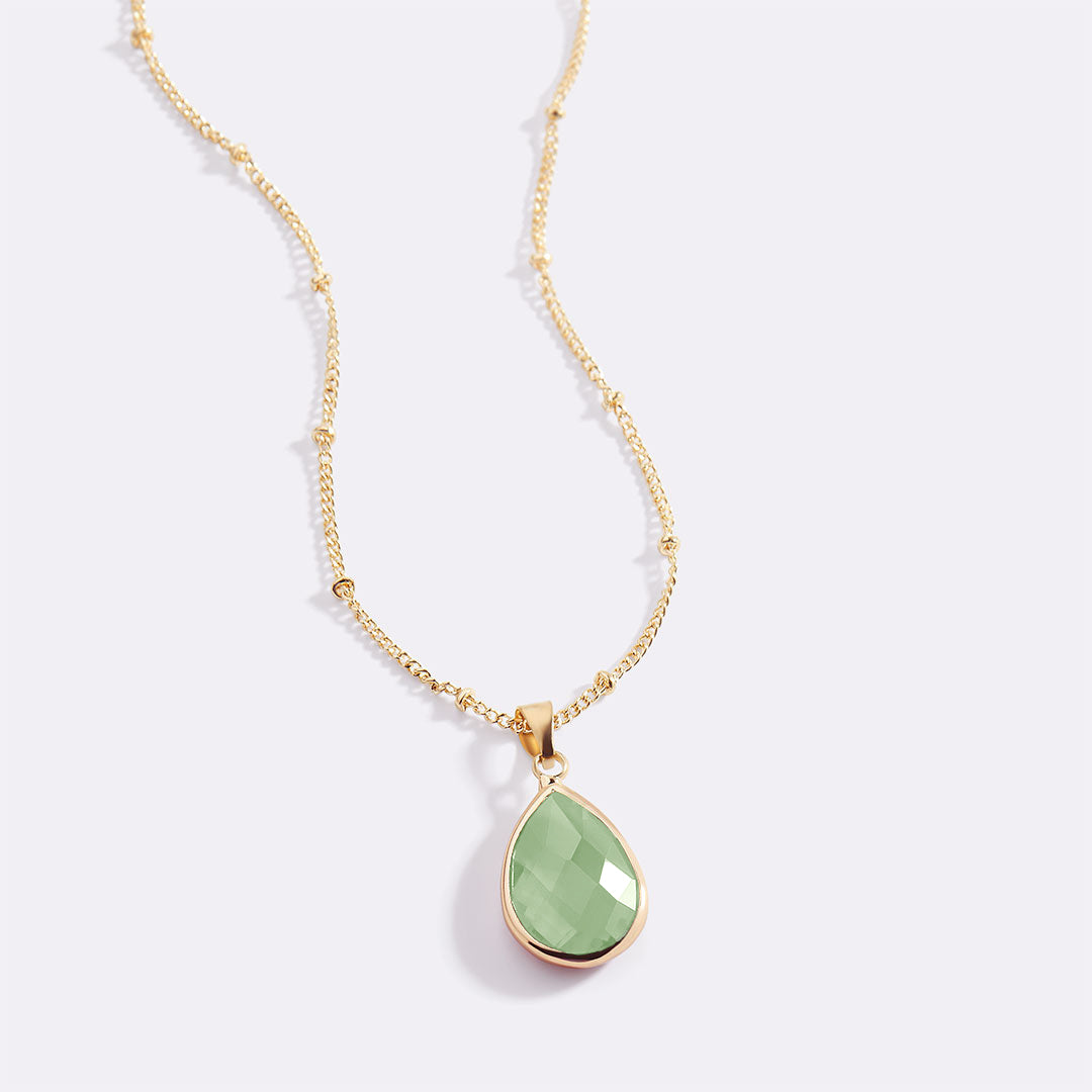 Birthstone Drop Pendant Necklace