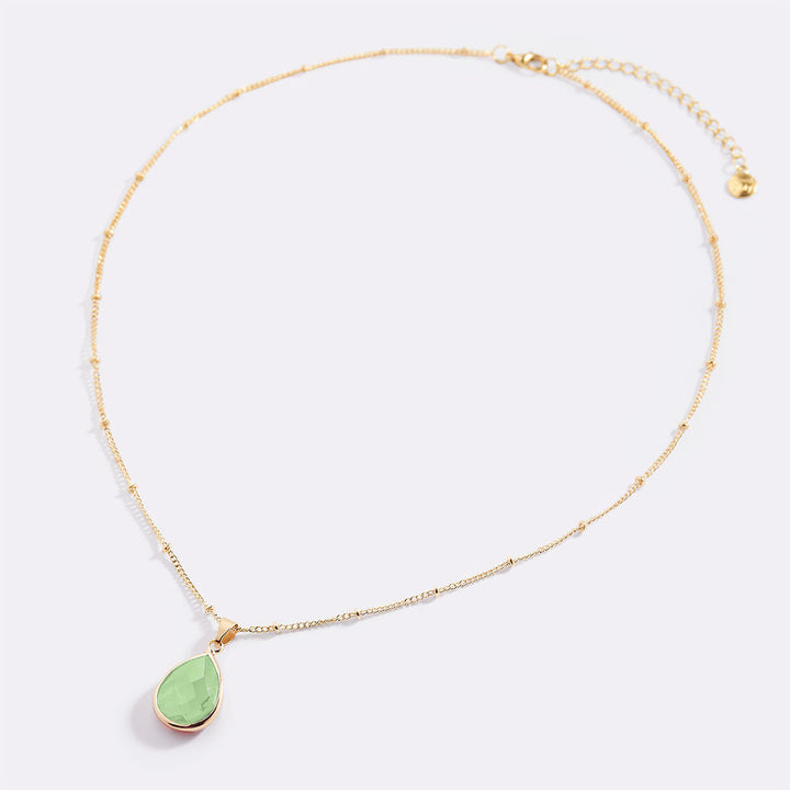 Birthstone Drop Pendant Necklace