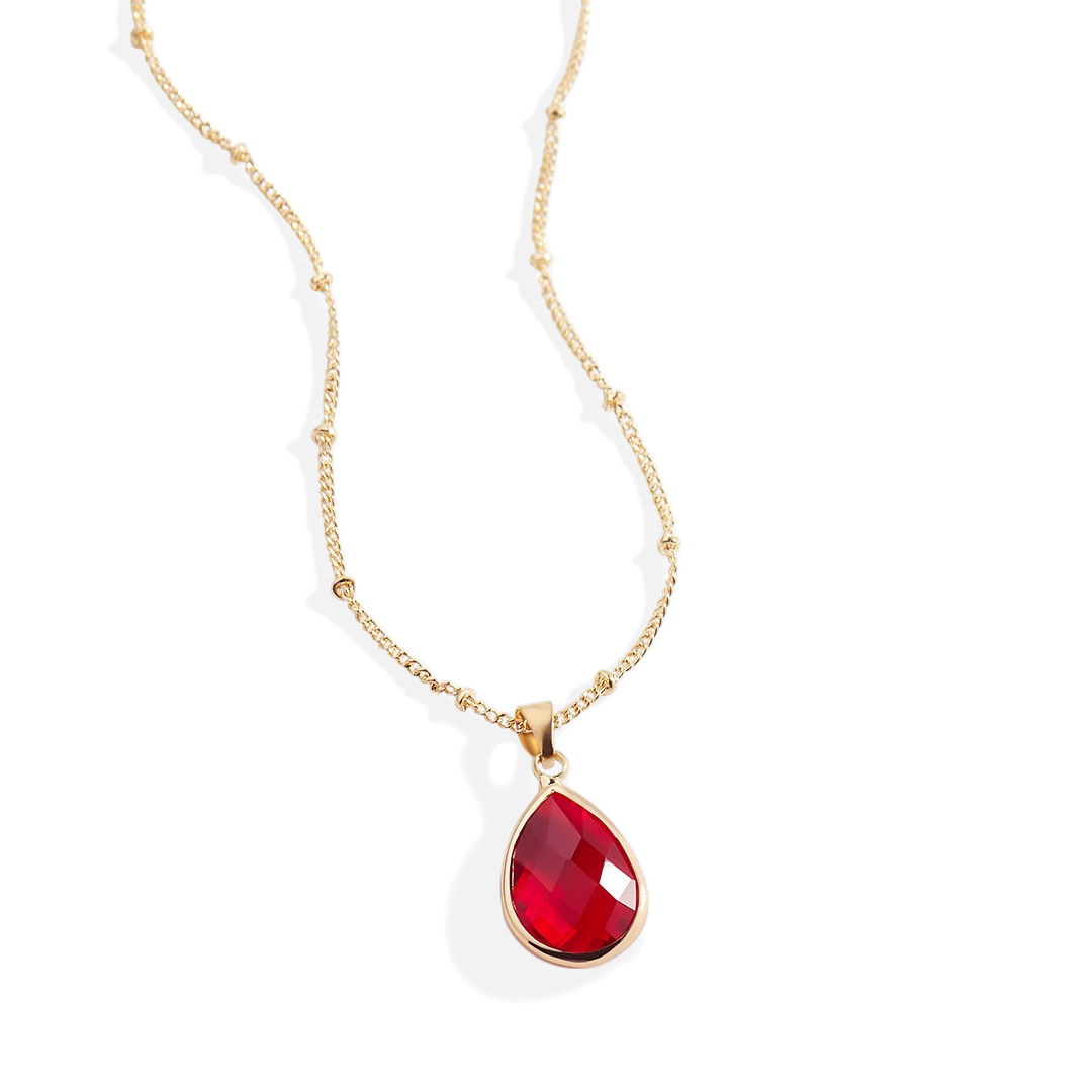 Birthstone Drop Pendant Necklace