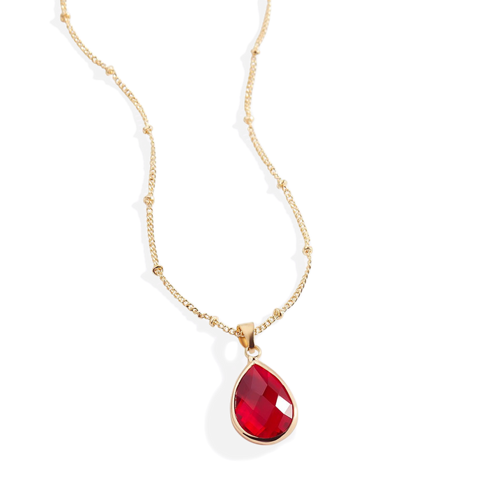 Birthstone Drop Pendant Necklace