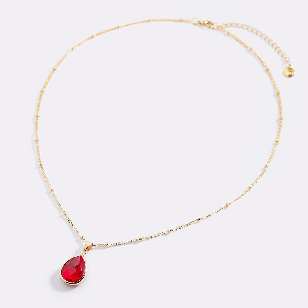 Birthstone Drop Pendant Necklace