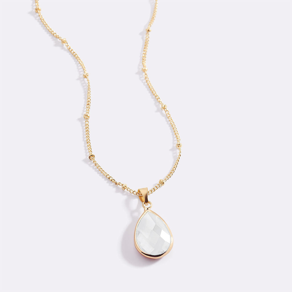 Birthstone Drop Pendant Necklace