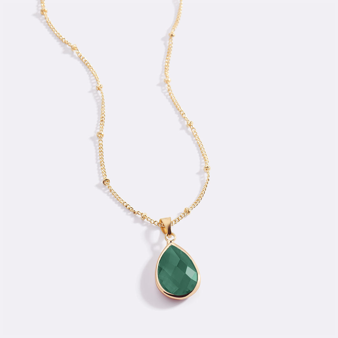 Birthstone Drop Pendant Necklace