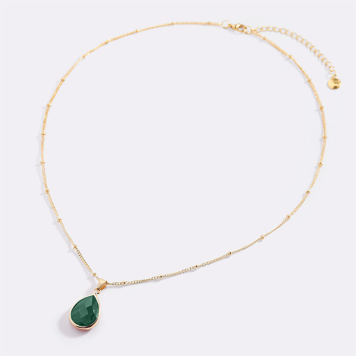 Birthstone Drop Pendant Necklace