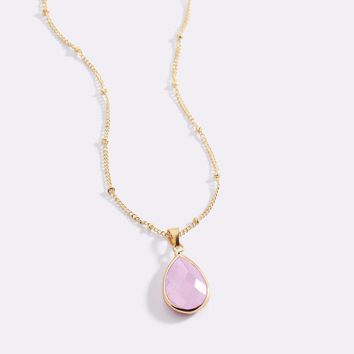 Birthstone Drop Pendant Necklace