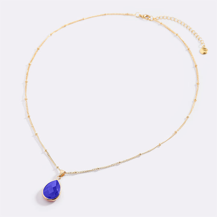Birthstone Drop Pendant Necklace