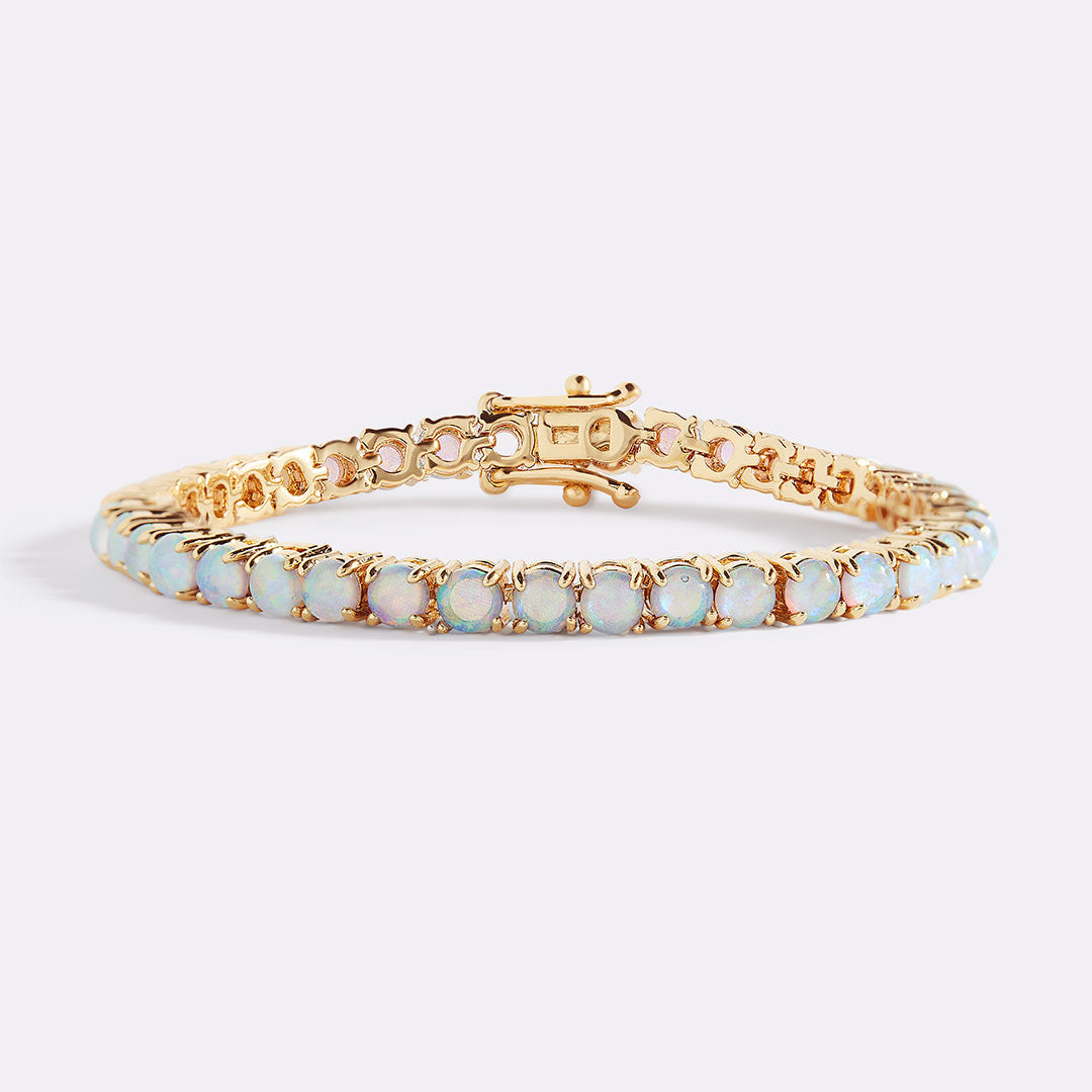 Blaues Opal-Tennisarmband
