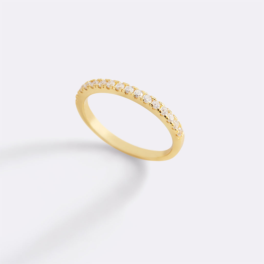 Anel Empilhável Eternity Micro Pavé