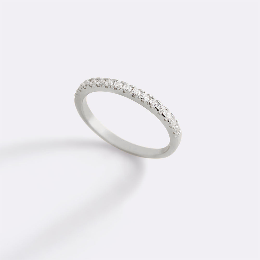 Anel Empilhável Eternity Micro Pavé