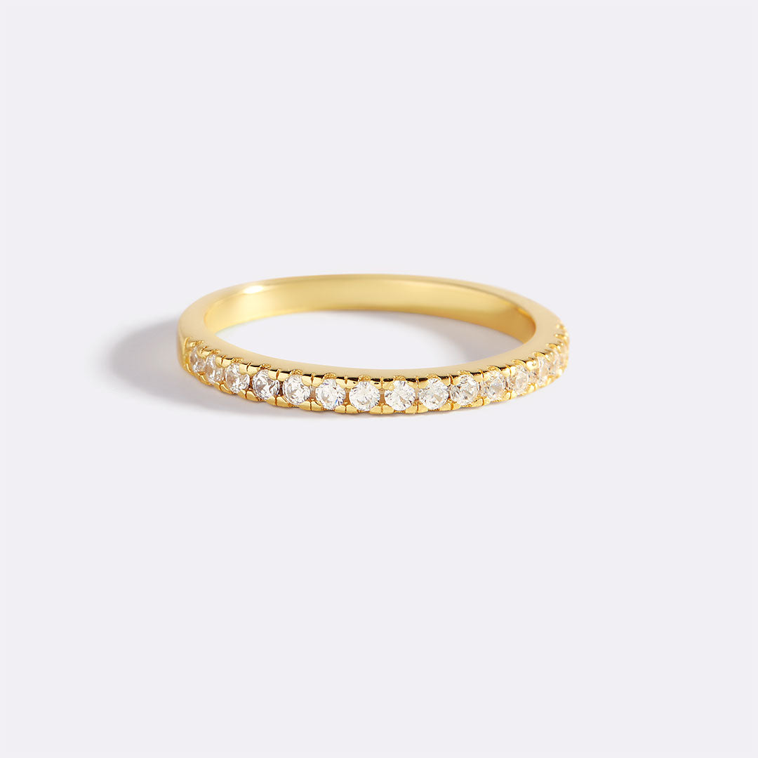 Anel Empilhável Eternity Micro Pavé