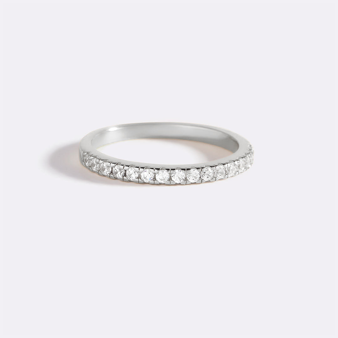 Anel Empilhável Eternity Micro Pavé