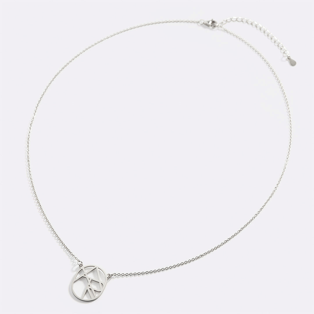 Circular Minimalist Monogram Name Necklace
