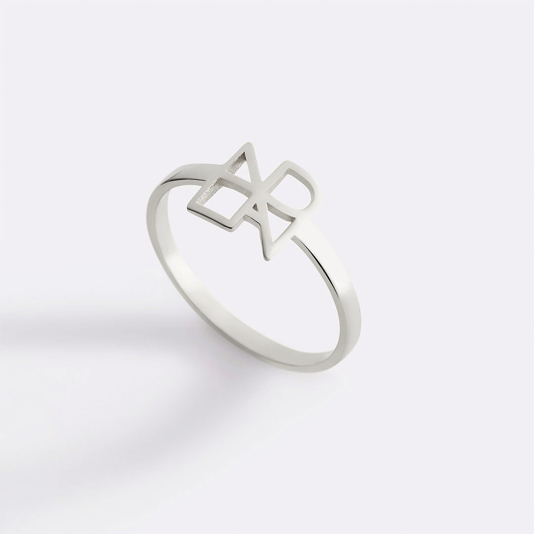 Bague à monogramme avec prénom