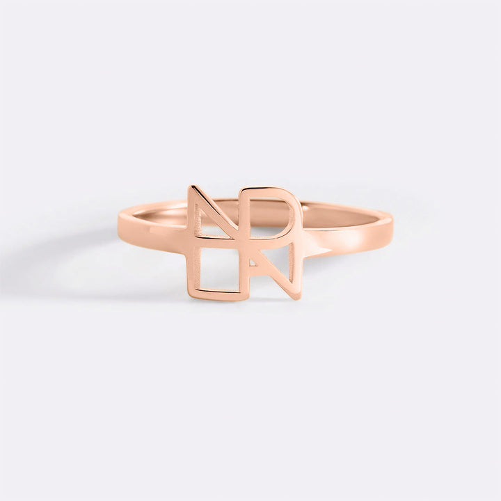 Bague à monogramme avec prénom