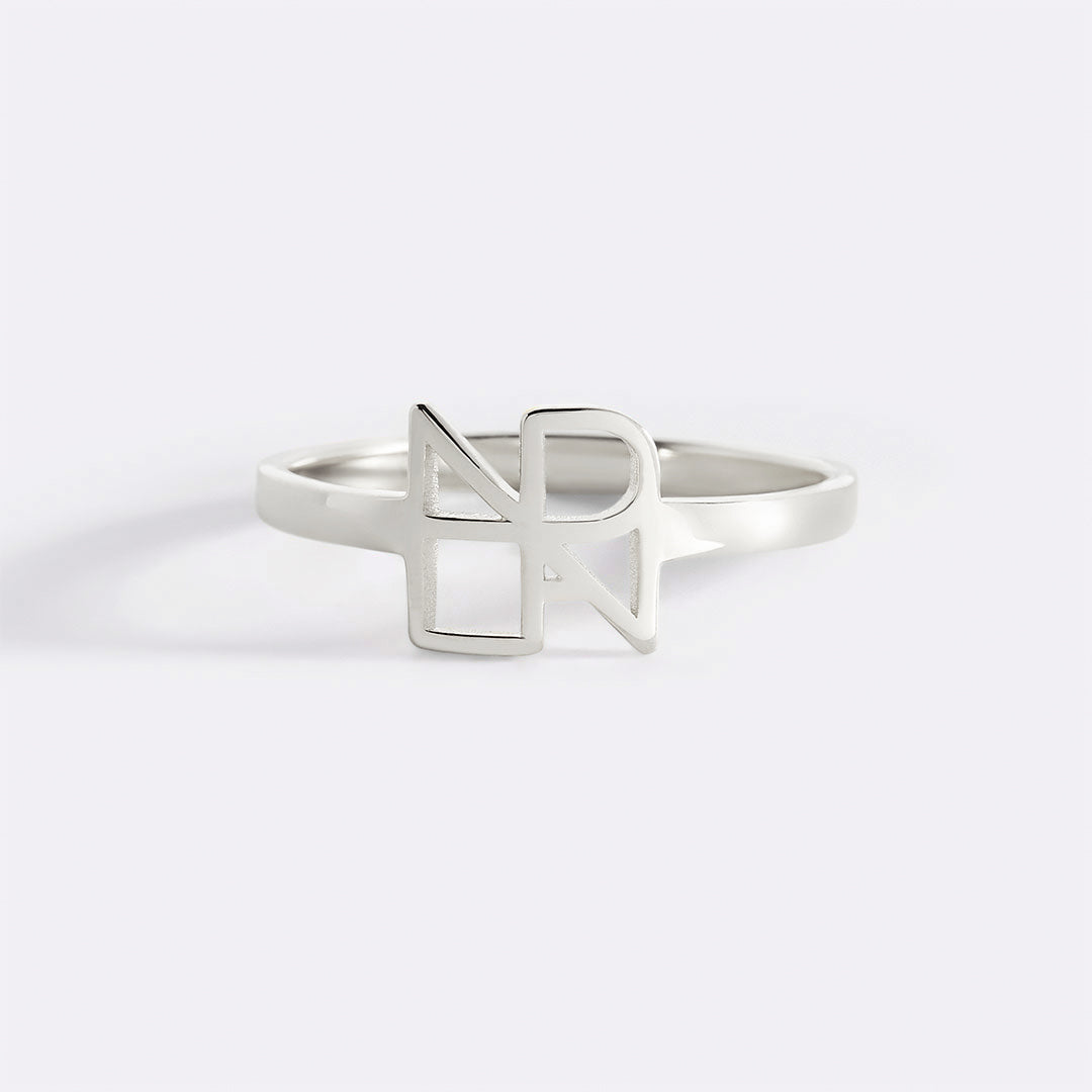 Bague à monogramme avec prénom