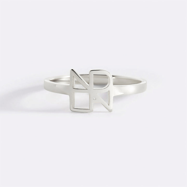 Bague à monogramme avec prénom