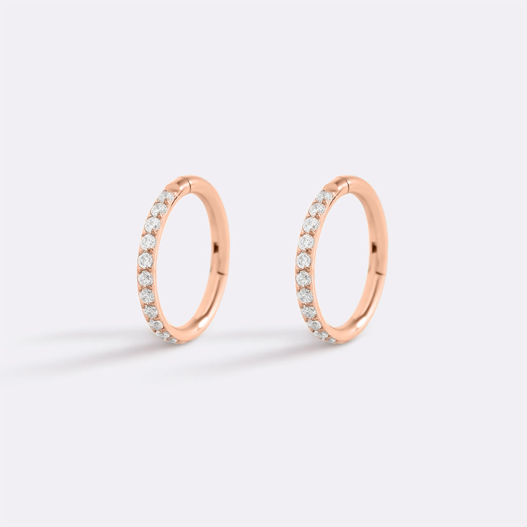 Eternity Crystal Cartilage Hoop Earrings | 16g