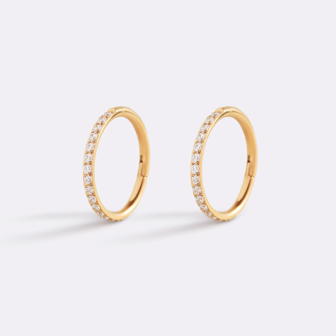 Eternity Crystal Cartilage Hoop Earrings | 16g
