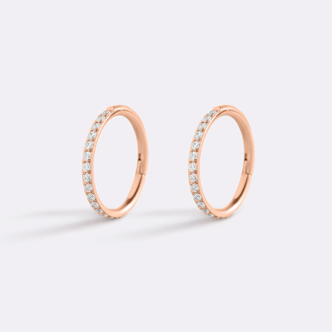 Eternity Crystal Cartilage Hoop Earrings | 16g