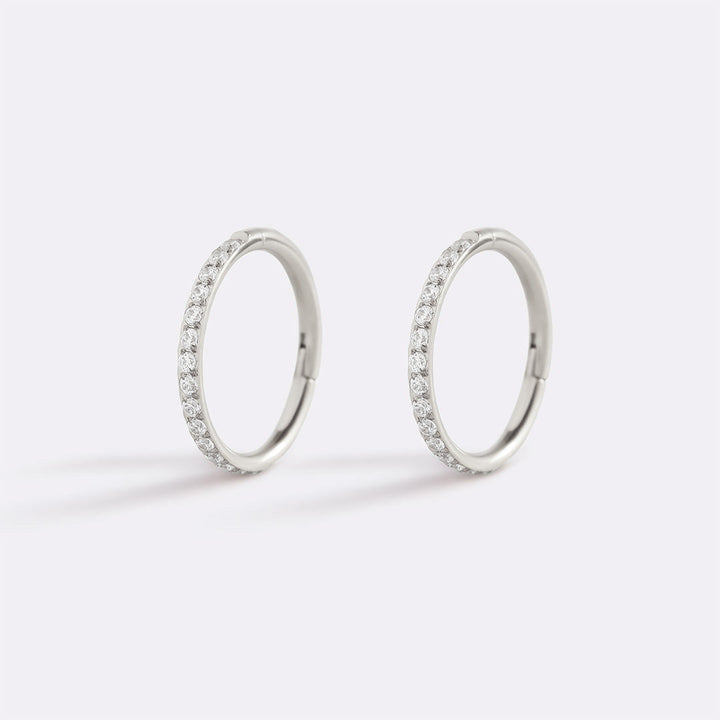Eternity Crystal Cartilage Hoop Earrings | 16g