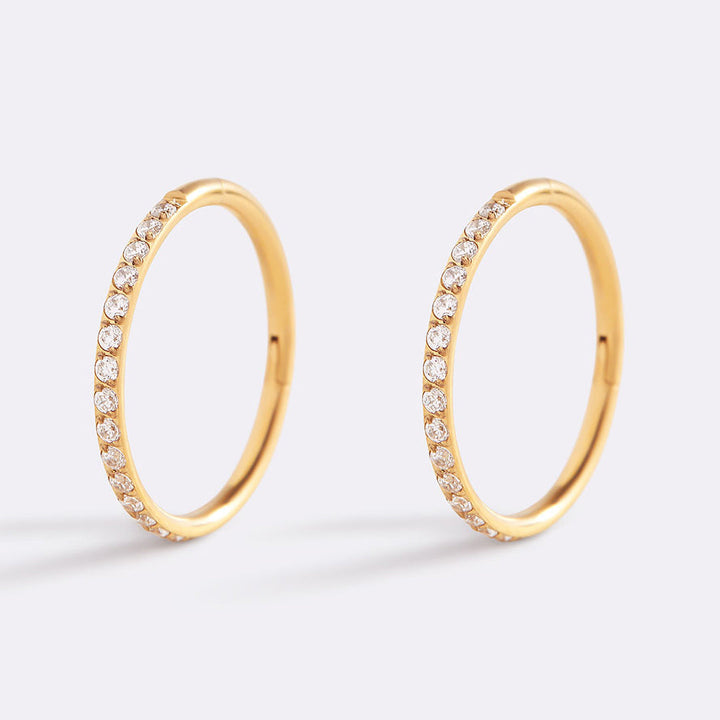 Eternity Crystal Cartilage Hoop Earrings | 16g