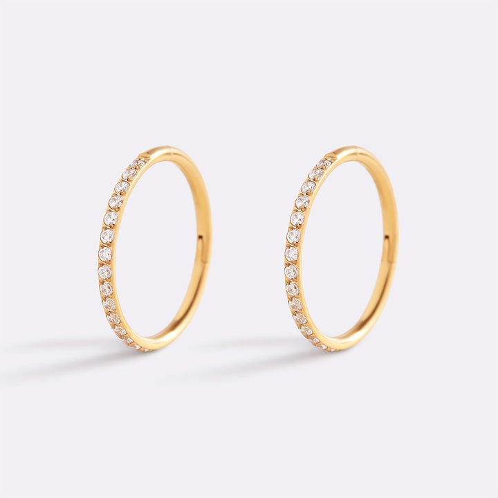 Eternity Crystal Cartilage Hoop Earrings | 16g