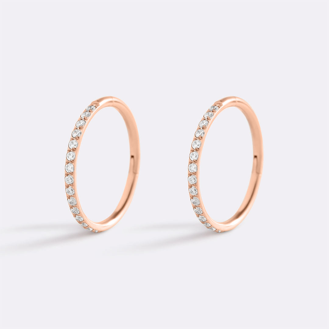 Eternity Crystal Cartilage Hoop Earrings | 16g