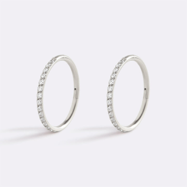 Eternity Crystal Cartilage Hoop Earrings | 16g