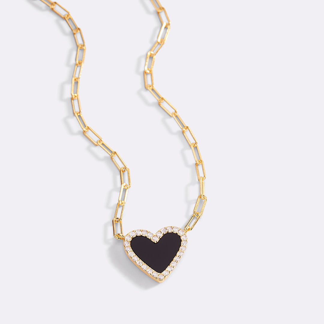 Collana delicata a catena a clip con cuore