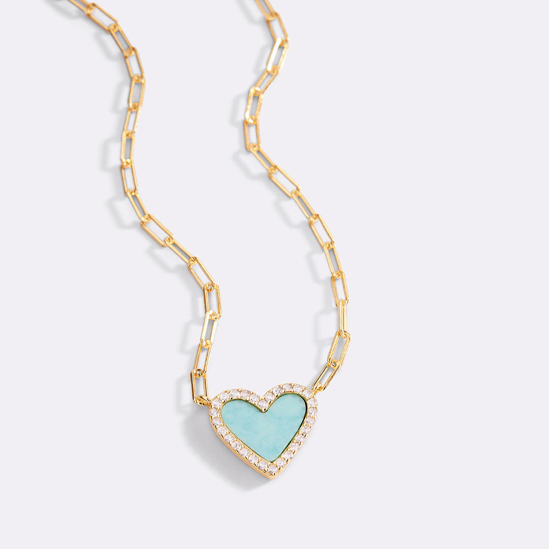 Collana delicata a catena a clip con cuore