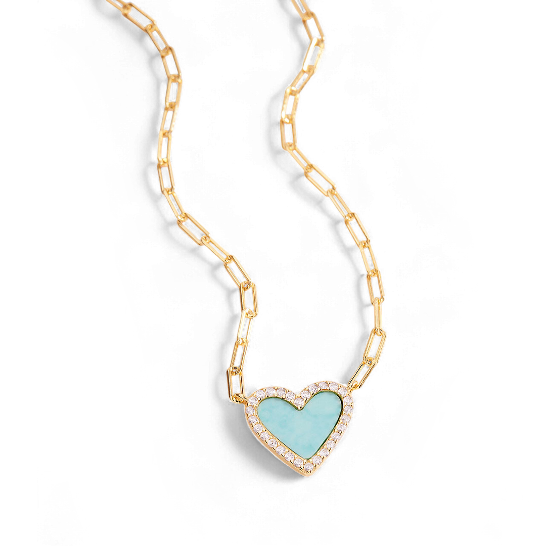 Collana delicata a catena a clip con cuore