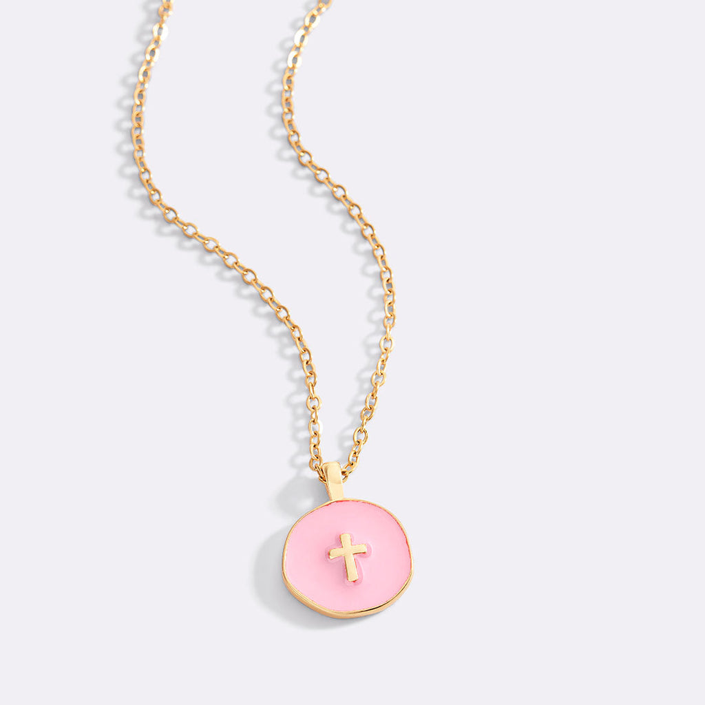 Pendente Cruz Minimalista em Esmalte