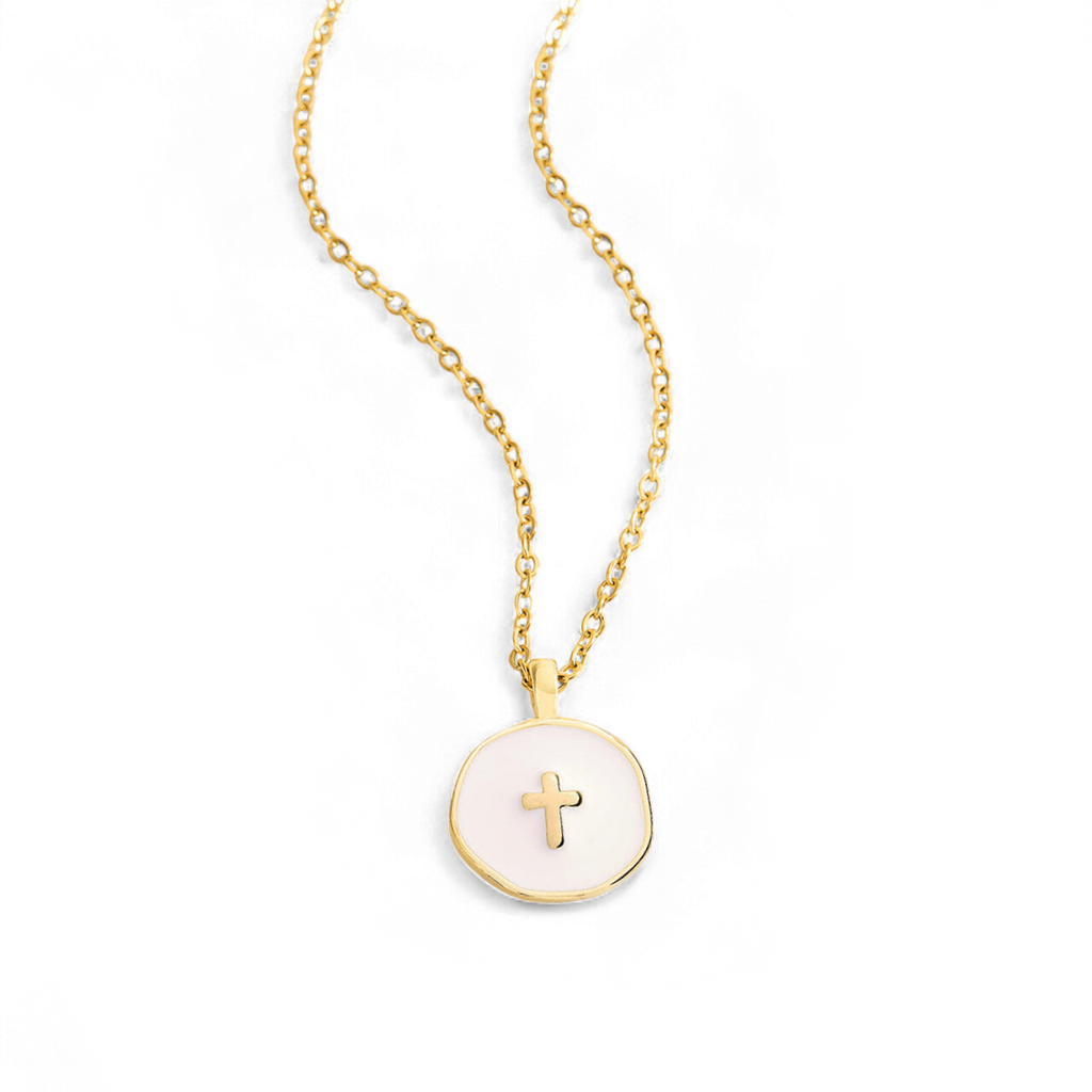 Pendente Cruz Minimalista em Esmalte