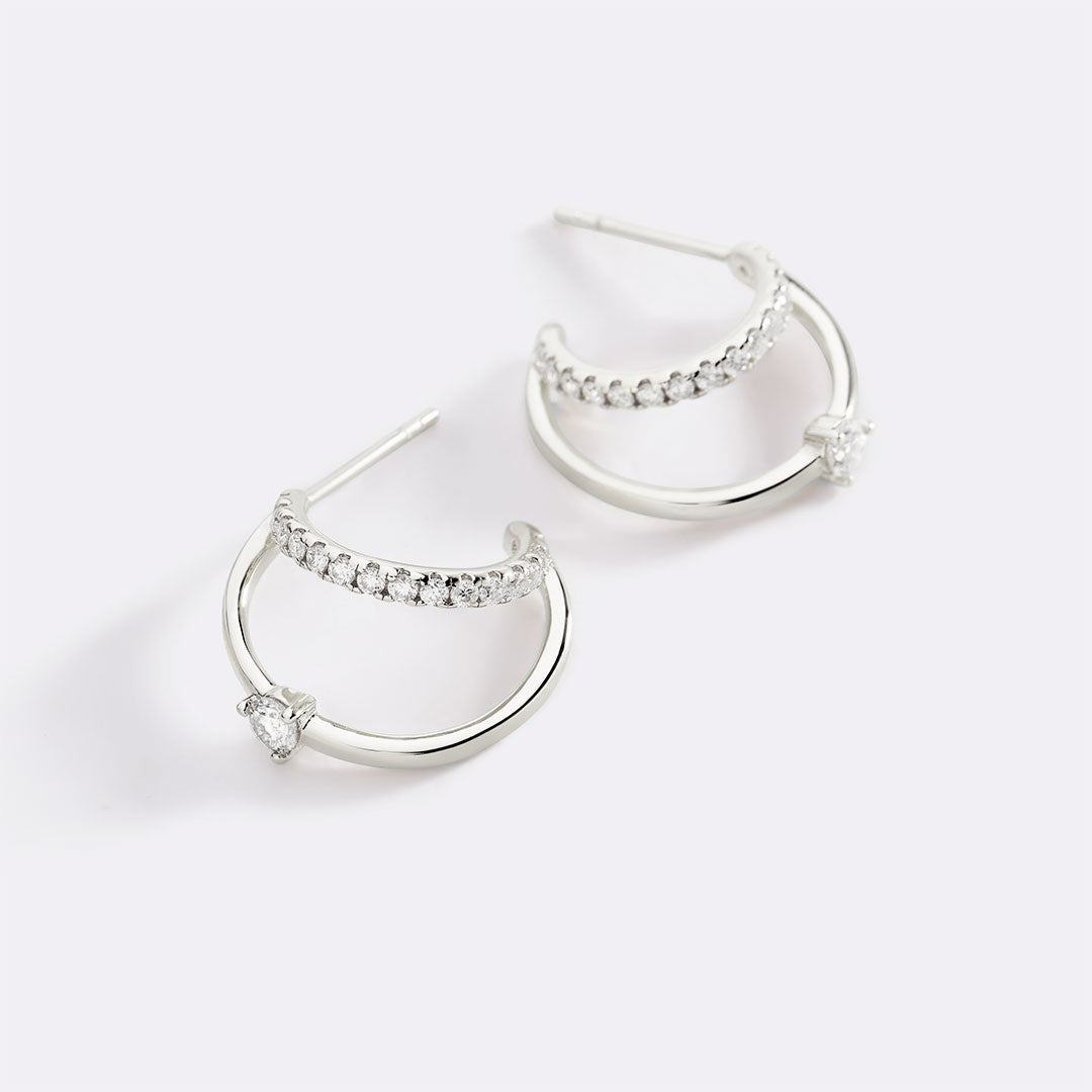 The Nova Double Hoop Earrings