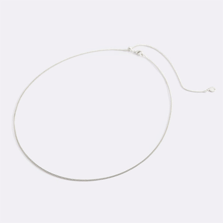 Italian Milano Sterling Silver Adjustable Chain Necklace