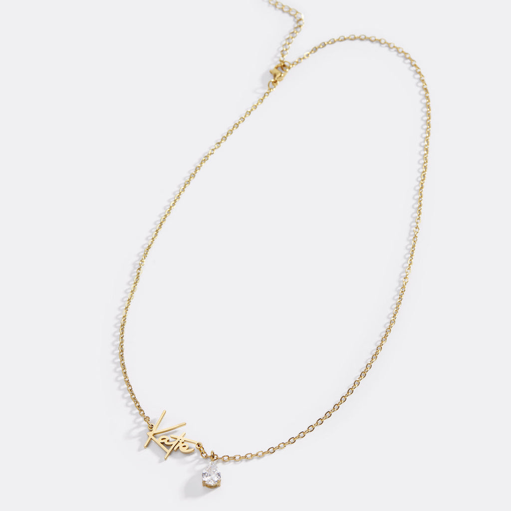 Handmade Birthstone Name Necklace