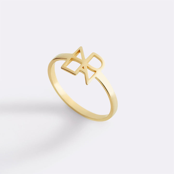 Bague à monogramme avec prénom