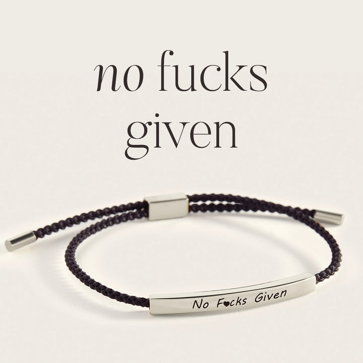 Bracelet d'inspiration No F♥cks Given