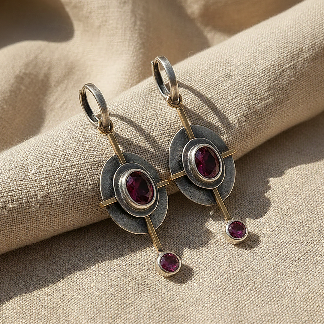 Albane Garnet Earrings